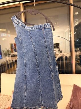 Lonestar Denim One-Shoulder Dress - Blue